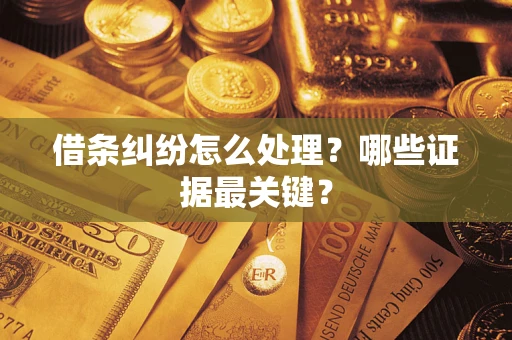 北京借条纠纷怎么处理？哪些证据最关键？
