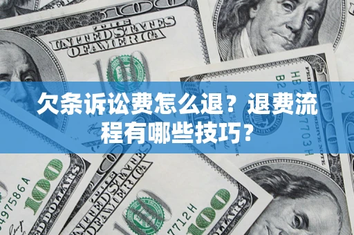 北京欠条诉讼费怎么退？退费流程有哪些技巧？