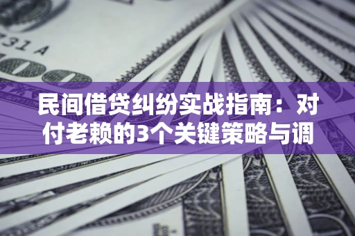 北京民间借贷纠纷实战指南：对付老赖的3个关键策略与调解盲区解析