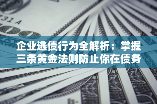 北京企业逃债行为全解析：掌握三条黄金法则防止你在债务乱局中“踩雷”