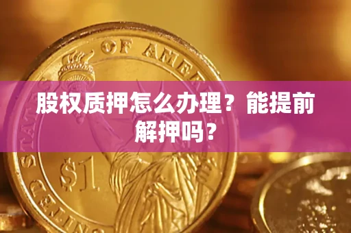 北京股权质押怎么办理？能提前解押吗？