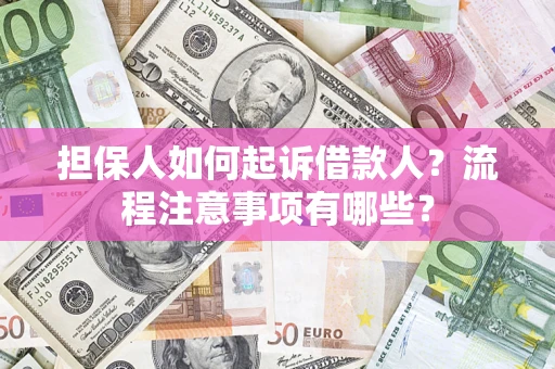 北京担保人如何起诉借款人？流程注意事项有哪些？